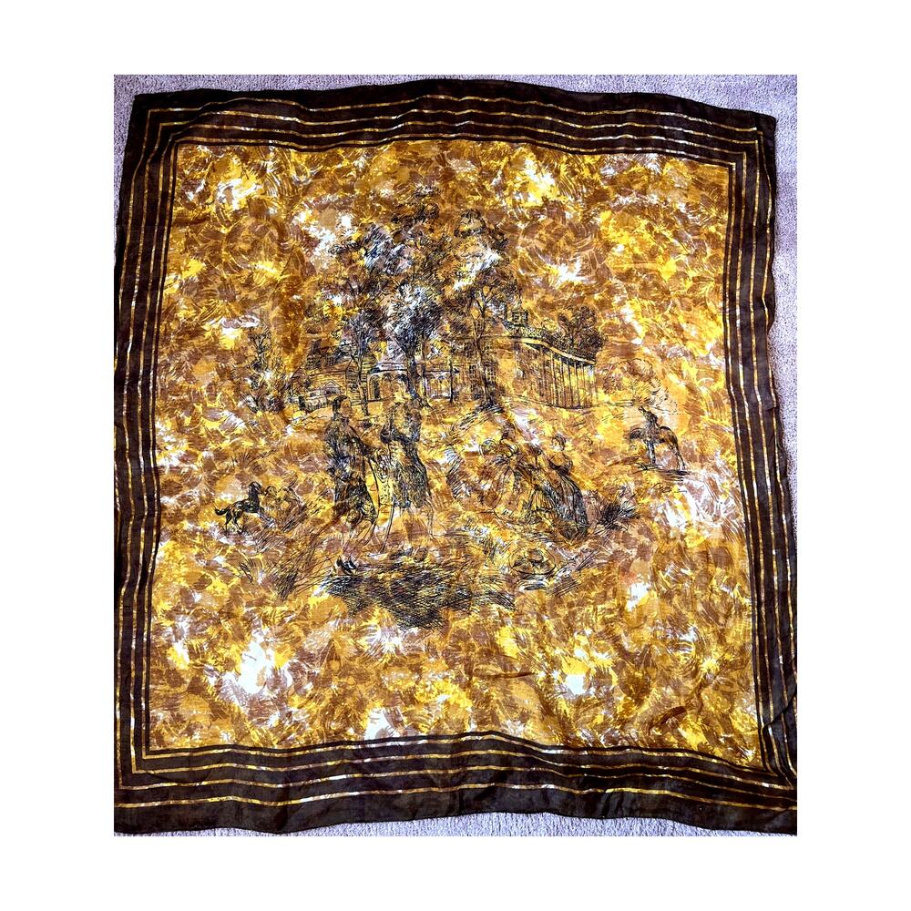 Vintage Silk Scarf to Commemorate the French Revolution